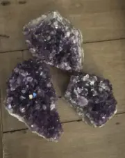 Amethyst Raw StoneQuartz Crystal Cluster LOT of 3 1 Lb