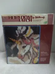 SEALED**Shillcraft Heirloom Latch Kit**#1409**Sweet Unicorn*Rug Or Wall Hanging