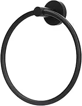 FCFZBTBNM Bathroom Towel Ring 304 Stainless Steel Wall Mount Matte Black Towel Holder Rack for Bathroom Towel Ring
