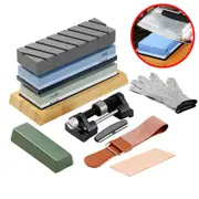 Knife Sharpening Stone Set 400/1000 3000/8000 Grit Water Stones Flattening