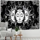 Sun Mandala Tapestry Black Wall Decoration Wall Rugs Bedroom