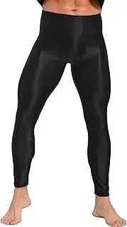 [Miutii] Mens Silky Compression Tights Pant Quick Dry Base Layer Breathable Training Long Trousers
