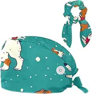 [YTYVAGT] Scrub Caps Women,Scrub Hats Suitable for Women,Dog New Year and Colorful Sweaters