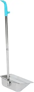 COMNESTBI Stainless Steel Trash Shovel Garden Digging Tools Garage Dust Pan Lightweight Shovel Gardening Hand Tools Garbage Sweeper Wide Dustpan Standing Dustpan Stainless Steel Silver