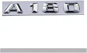 SCPCKZETZN Letter Number Emblem Trunk Model Name Badge Car Styling Refitting Sticker Chrome Silver(Gloss Black)