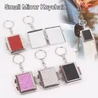 Foldable Mirror Keychain Rhinestone-encrusted Makeup Mirror Pendant