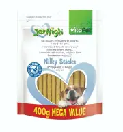 Vitapet Jerhigh Milky Sticks Treats for Puppies & Dogs 400g - Mega Value