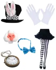 Deluxe Mad Hatter Costume Accessories Set