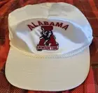VINTAGE Alabama Crimson Tide Hat Cap Snap Back White Red Old Logo Nissin