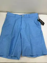 Walter Hagen Perfect 11 Stretch Waistband Golf Shorts Daybreak Blue Size 30 New
