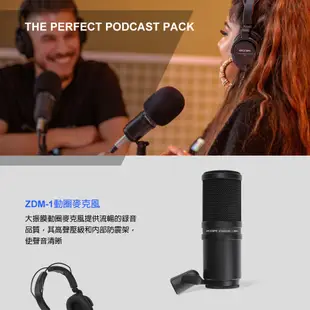 【Zoom】 ZDM-1 Podcast Mic Pack 播客套組 公司貨 ZMZDM-1PMP (7.7折)