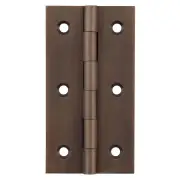 7.6x4.1cm Fixed Pin Cabinet Hinge, Antique Brass