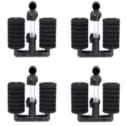 AQUANEAT 4 Pack Double Bio Sponge Filter, for Fry, Betta, Shrimp, Nano, Aquar...