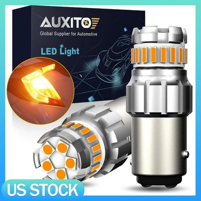 2PCS 1157 BAY15D LED Turn Signal DRL Backup Reverse Tail Light Bulb Amber Yellow (for: Suzuki)