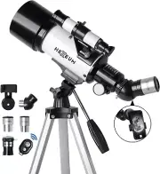 Hexeum Telescope 70mm Aperture 500mm AZ Mount Tripod Phone Adapter Bag Remote