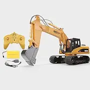 Wheelfun Huina 1/14 RC Excavator Toy Model 550 2.4G Remote Control Battery Sound Light