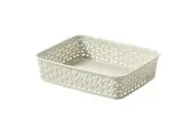 Curver My Style Rattan Wicker Storage Tray (Vintage White) - UTST1561