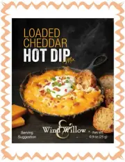 WIND AND WILLOW 1 Package Loaded Cheddar Hot Dip Mix~12 Servings~Easy to Make!