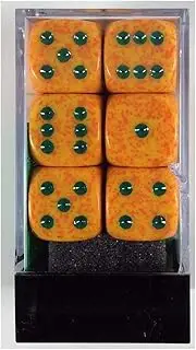 Chessex D6 Dice Speckled 16mm Lotus (12 Dice in Display) Dice