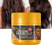 RoseFlower Braid Gel, Natural Styler Hair Gel, Hair Gel Braiding, Twist Lock Edge Control Gel for Hair Defining, Reduces Frizz for Braids, Locs, Twists, Cornrows, Wavy Kinky Hair, 227g/8OZ