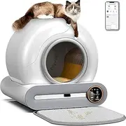 Intelligent Sand Box, Extra Large Automatic Toilet for Cats, 65 L + 9 L, Application Control, Self-Cleaning Sand Tray with Garbage Bags, Herbs, Easy Cleaning