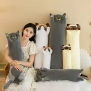 Cute Sleeping Cat Plush Pillow – Soft Squishy Pink, Brown, Grey Plushie for Kids