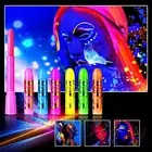 NEW Glow in Dark UV Face Paint Crayons Black Light Makeup Neon Face and Body