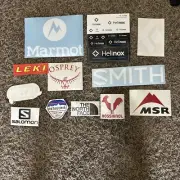 12A Outdoor Stickers Smith Optics Black Diamond Osprey Petzl Marmot Leki