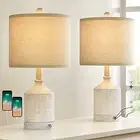20'' Bedside Table Lamps for Bedroom - 3 Way Dimmable Touch Lamps for Night