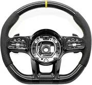 Car Carbon Steering Wheel Compatible With Benz Class CL GL GLB GLA GLC W166 W177 W205 W212 W213 W222 W447 C63S C200 S550 E53(With button)
