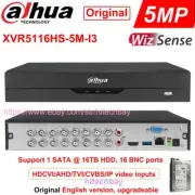 ✅DAHUA DH-XVR5116HS-5M-I3 16CH 5MP 1HDD DVR WizSense Ai SMD+ Face Recognition