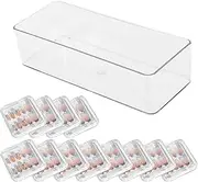 Nail Storage Box,Dustproof Jewelry Display Container Holder - Waterproof Nail Storage Container for Friends, Family, Girls, Women