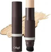 [OBgE] Natural Cover Foundation #21 (Ivory, 0.5oz) - Stick Foundation with Brush for Flawless Skin Tone Correction and Coverage. Long-Lasting Wear for Daily Use.