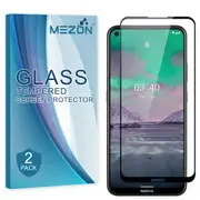[2 Pack] Full Coverage Nokia 5.4 Tempered Glass Crystal Clear Premium 9H HD Screen Protector by MEZON (Nokia 5.4, 9H Full) – FREE EXPRESS