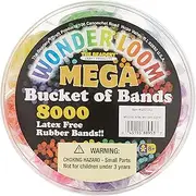 The Beadery Mega Bucket of Bands, 8000Piece, Neon Multi