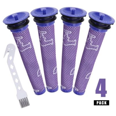 4 Pack Pre Filter For Dyson V6 V7 V8 Animal Absolute Fluffy Cordless Vacuum KIT