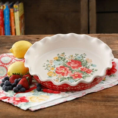 The Pioneer Woman Vintage Floral 9-Inch Pie Plate *FREE SHIPPING*