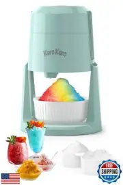 Kero Kero Snow Cone Machine - Shaved Ice Machine with 2 Ice Molds and Adjusta
