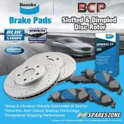 Front Slotted Disc Rotors + Bendix Brake Pads for Subaru Forester SF 2.0L Std (for: Subaru)