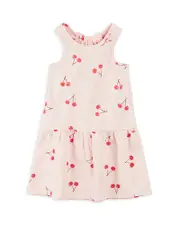 Miles The Label Girls' Cherry Print Racerback Jersey Dress - Baby