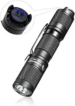 LUMINTOP Tool AA 2.0 LED Torch, Super Bright 650 Lumens Pocket-Sized Small Keyring EDC Flashlight, 5 Modes with Mode Memory IP68 Waterproof for Camping Hiking Dog Walking Emergency