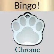 Custom Engraved Dog Tags Personalized Dog Collar Pet Tags Engraved ID CHROME PAW