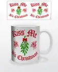 CHRISTMAS KISS ME 11 OZ COFFEE MUG TEA CUP HOLIDAY MISTLETOE LOVE CHRISTIANITY!!