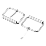 30mm(1.18") Metal Roller Buckles for Belts Bags Straps DIY Silver Tone 12pcs