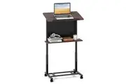 Giantex Lectern Table Height Adjustable Speech Table w/Tilted Tabletop & Edge Stopper Black