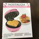 Pink Mini 5" Non Stick Heart Waffle Maker Perfect for Dorm Room