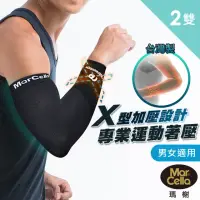 在飛比找momo購物網優惠-【MarCella 瑪榭】2雙組-MIT-X型運動壓力袖套(