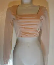 crop top size 6 Nasty Gal peach colour New