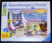 RAVENSBURGER Cabana Retreat 500 Piece Large pc. Format Jigsaw Puzzle NEW 27"X20"