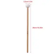 2Pcs Drum Mallet Hammer White Felt Timpani Snare Drum Musical Instrument Acc BX5